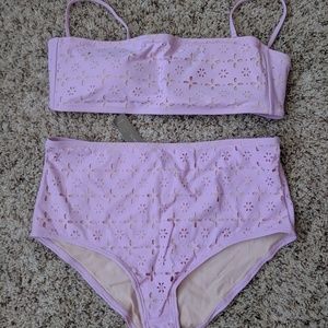 NWT bandeau & high waist two piece swimsuit